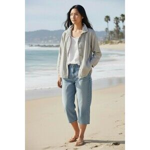 Vintage Sea Breeze California Striped Cotton Surf Jacket Shacket USA S